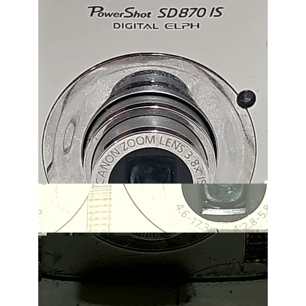 Canon PowerShot SD 870 IS Digital ELPH 8.0MP 3.8x Digital - Silver FOR PARTS